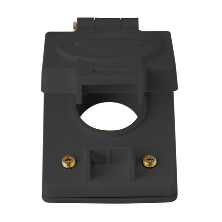 LEVITON Electrical Receptacles 1 Gang Wetguard Fli Lid For 15A Rcp Blk 60W03-B